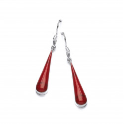 Cavendish French Silver and Red Jasper Teardrop Earrings 4999