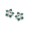 Cavendish French Emerald Cubic Zirconia Flower Stud Earrings CF380