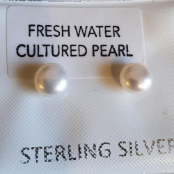 Silver Fresh Water Pearl Studs 5mm BP8011