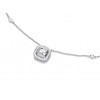 Cavendish French Round Suround Silver and Cubic Zirconia Necklace 6264