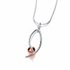 Cavendish French Silver and Copper Ball in a Wire Drop Pendant and Chain 6535