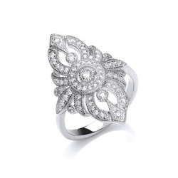 Cavendish French Ornate Cubic Zirconia Ring 7283