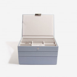 Stackers Dusky Blue Classic Jewellery Box Set of 3 73773