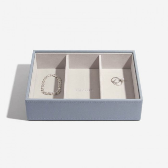 Stackers Dusky Blue Classic Jewellery Box Set of 3 73773