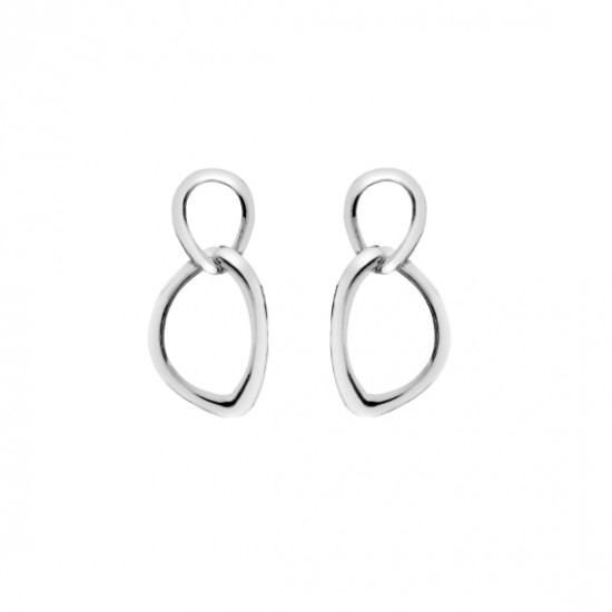 Sea Gems Silver Linked Dropper Earrings P1195