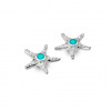 Sea Gems Silver Star Fish Stud Earrings P1283