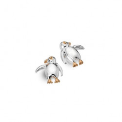 Sea Gems Silver Penguin Stud Earrings P1398