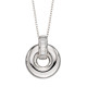 Fiorelli Silver Ring Pendant with Baguette CZ Bale and Chain P5030C