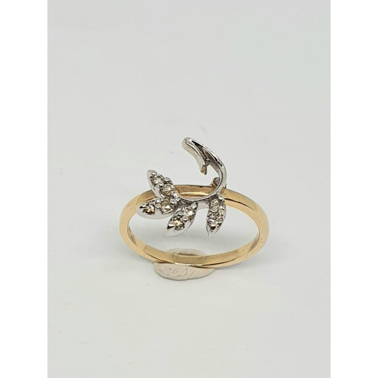 Pre Owned 14ct Diamond Leaf Design Ring ZAK379 Pre Owned 14ct Diamond Leaf Design Ring ZAK379