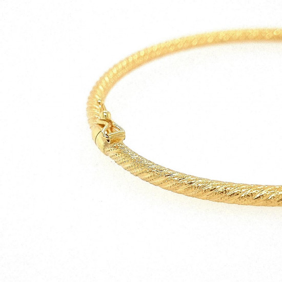 Pre Owned 18ct Patterned Hinged Bangle ZL19 Pre Owned 18ct Patterned Hinged Bangle ZL19