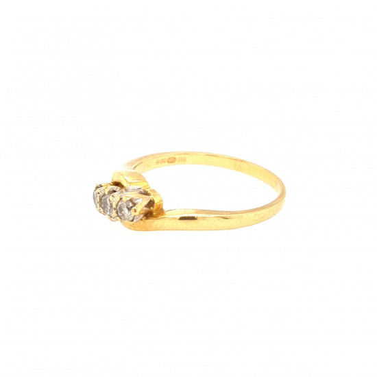 Pre Owned 18ct Diamond 3 Stone Twist Ring ZL47 Pre Owned 18ct Diamond 3 Stone Twist Ring ZL47