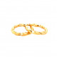 Pre Owned 9ct Twist Hoop Earrings ZL95