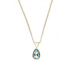 9ct Blue Topaz Pendant and Chain AT3978