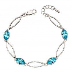 Fiorelli Silver Aqua Navette Twist Bracelet B5211A