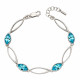 Fiorelli Silver Aqua Navette Twist Bracelet B5211A