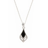 Silver Onyx Pendant and Chain BT0119