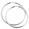 Silver Plain Hoop Earrings E238