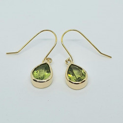 9ct Peridot Pear Drop Earrings GE1159PD