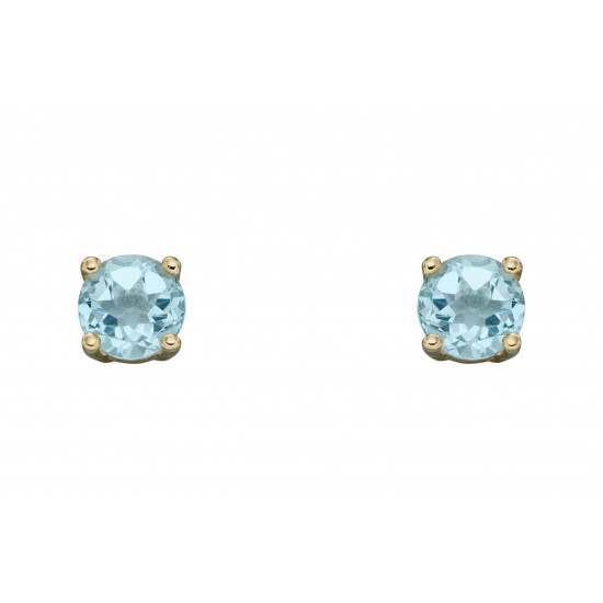 Birthstone 9ct Gold March Stud Earrings GE2328 Birthstone 9ct Gold March Stud Earrings GE2328