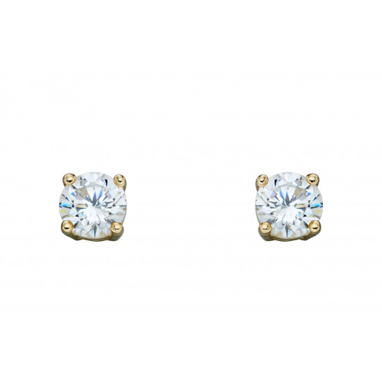Birthstone 9ct Gold April CZ Stud Earrings GE2329 Birthstone 9ct Gold April CZ Stud Earrings GE2329