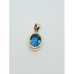 9ct Blue Topaz Pendant GP1146BT