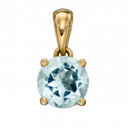  Birthstone 9ct Gold March Pendant GP2191