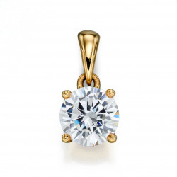  Birthstone 9ct Gold April CZ Pendant GP2235