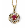 9ct Gold Ruby and Diamond Pendant GP977R 