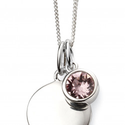 Birthstone Silver Pendant June P4595