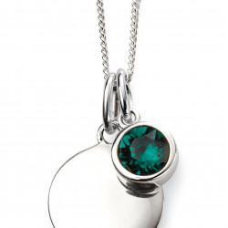 Birthstone Silver Pendant May P4594