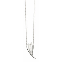 Silver Organic Heart Shaped Necklace N4315