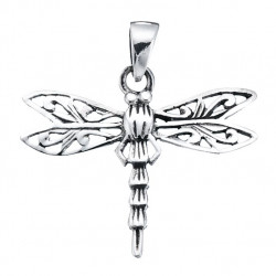 Silver Filigree Dragonfly Pendant P2236