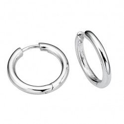 Silver Huggie Hoop Earrings E3459 