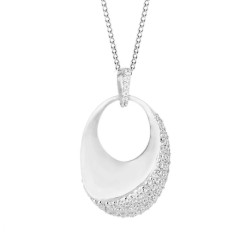 Fiorelli Knife Edge Pendant with CZ Wave F61