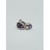 Silver Amethyst Pear Stud Earrings SE1120AM