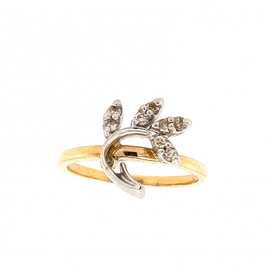 Pre Owned 14ct Diamond Leaf Design Ring ZAK379 Pre Owned 14ct Diamond Leaf Design Ring ZAK379