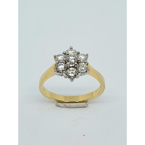 Pre Owned 18ct Diamond Cluster Ring ZH885 Pre Owned 18ct Diamond Cluster Ring ZH885