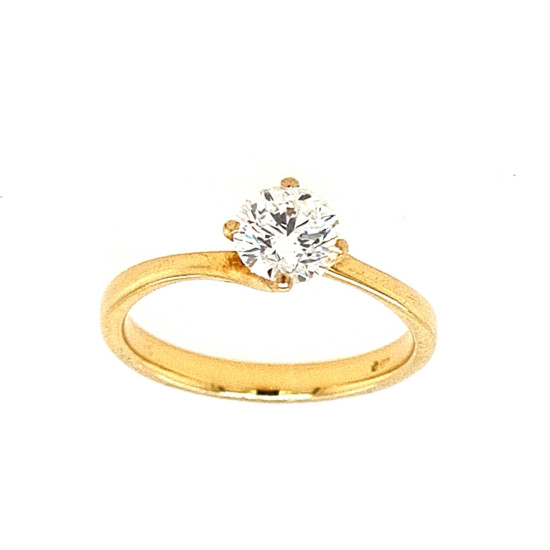 Pre Owned 18ct Diamond Solitaire Ring ZH887 Pre Owned 18ct Diamond Solitaire Ring ZH887