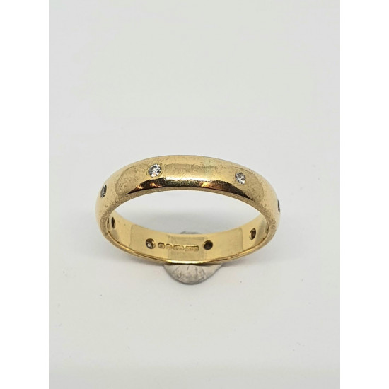 Pre Owned 18ct Diamond Band Ring ZH891 Pre Owned 18ct Diamond Band Ring ZH891