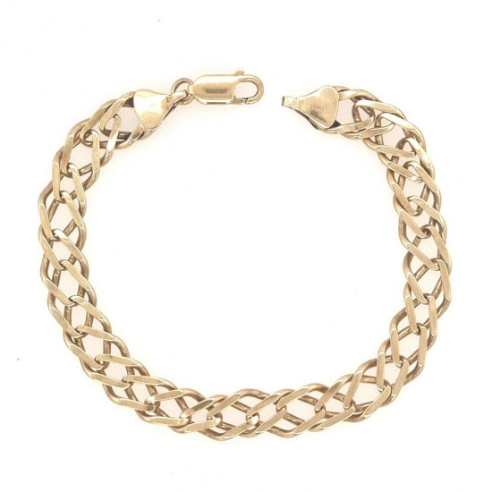 Pre Owned 9ct Double Link Curb Bracelet ZK525 Pre Owned 9ct Double Link Curb Bracelet ZK525