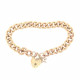 Pre Owned 9ct Hollow Link Bracelet and Padlock ZK658 Pre Owned 9ct Hollow Link Bracelet and Padlock ZK658