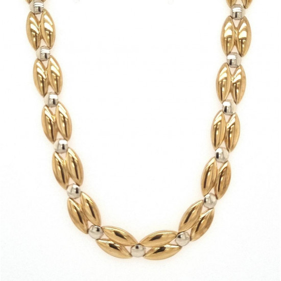 Pre Owned 9ct Two Tone Necklet ZK665 Pre Owned 9ct Two Tone Necklet ZK665