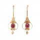 Pre Owned 9ct Garnet Dropper Earrings ZK907 Pre Owned 9ct Garnet Dropper Earrings ZK907