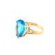Pre Owned 14ct Blue Topaz and Diamond Ring ZL160 Pre Owned 14ct Blue Topaz and Diamond Ring ZL160