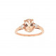 Pre Owned 9ct Rose Quartz and Diamond Ring ZL17 Pre Owned 9ct Rose Quartz and Diamond Ring ZL17