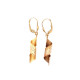 Pre Owned 9ct Three Tone Drop Earrings ZL437