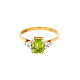 Pre Owned 9ct Peridot and CZ Ring ZL651 Pre Owned 9ct Peridot and CZ Ring ZL651