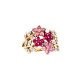 Pre Owned 9ct Multigem Flower Ring ZL667 Pre Owned 9ct Multigem Flower Ring ZL667