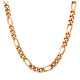 Pre Owned 9ct Rose Hollow Link Figaro Chain ZL848 Pre Owned 9ct Rose Hollow Link Figaro Chain ZL848
