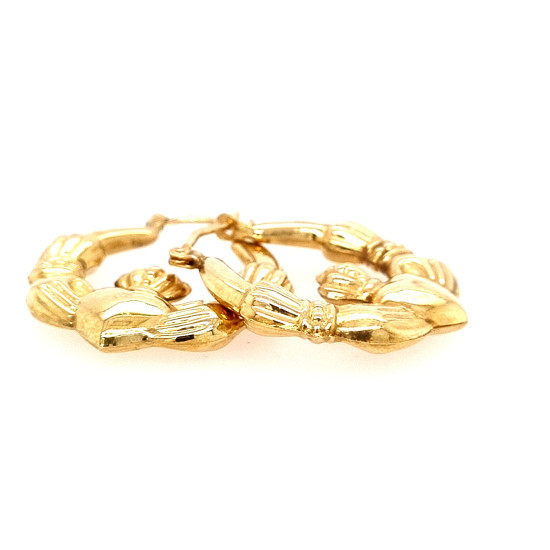 Pre Owned 9ct Cladder Hoop Earrings ZL850 Pre Owned 9ct Cladder Hoop Earrings ZL850